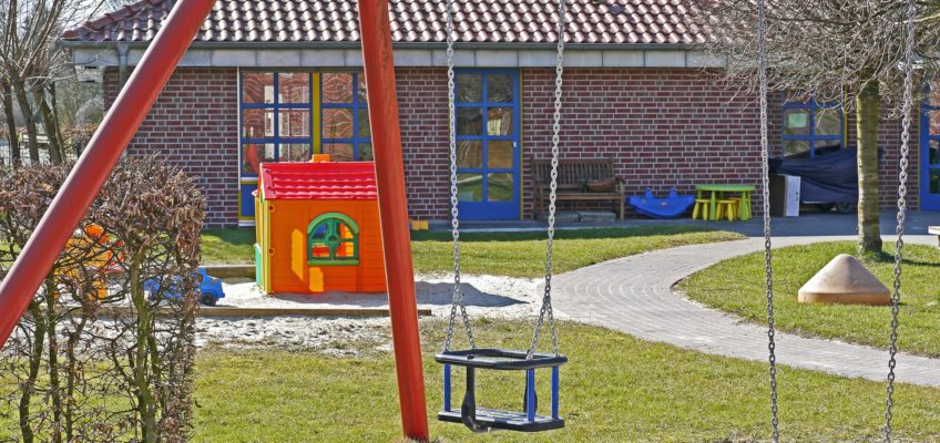 kindergarten playground swing sand pit