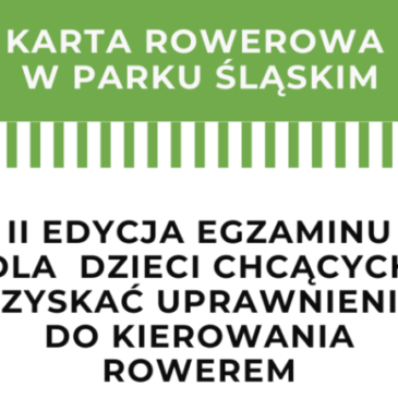 Egzamin na kartę rowerową w Parku Śląskim w dniu 9 lipca 2022r.